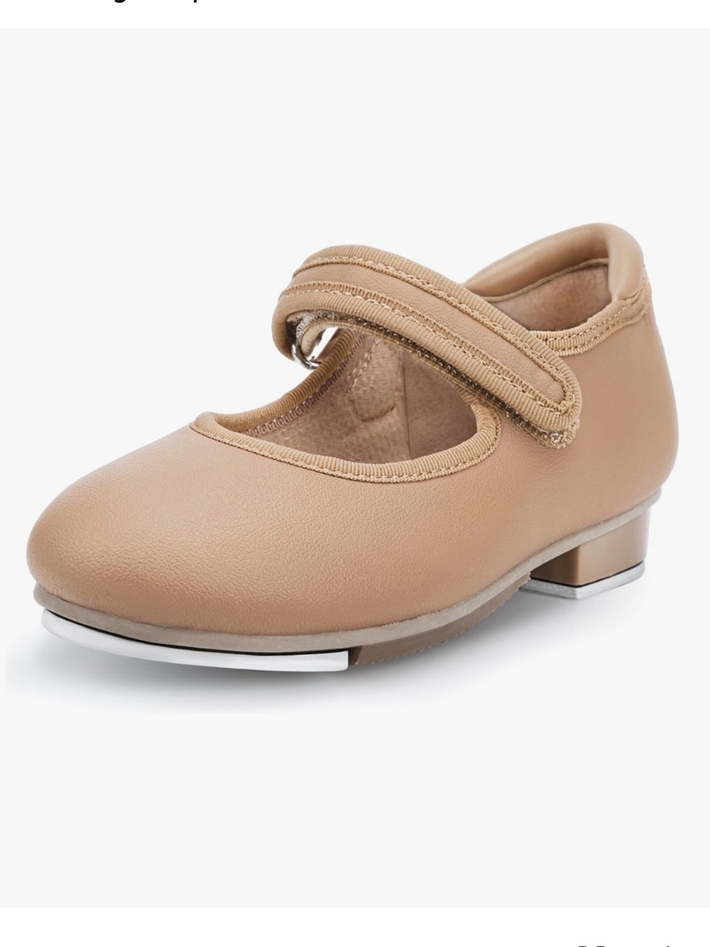 Stelle Toddler Girls Tan Tap Shoes with Velcro Hook-and-Loop Strap